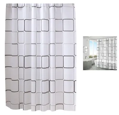 Produktbild von Duschvorhang – 180 x 200 cm – Inkl. Ringen – Schimmelresistent – Wasserdicht – Waschbar –  – Badezimmervorhang