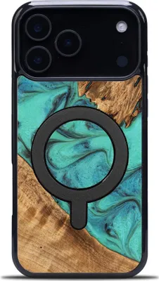 Produktbild von Holzhülle für iPhone 17 Pro Max, Bewood Unique Turquoise für MagSafe