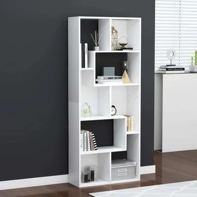Obrázok produktu pre vidaXL Regál na knihy biely 67x24x161 cm Materiál na báze dreva - Regál na knihy - Regál na knihy - Regály na knihy