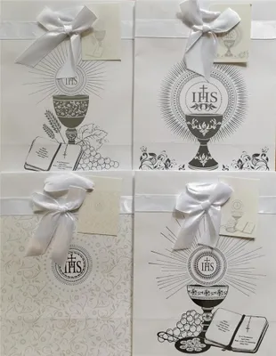 Produktbild von Kommunion Geschenkttasche mit Schleife, Klein