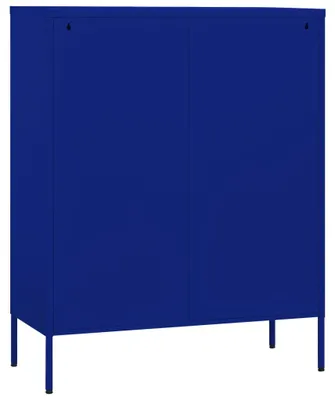Obrázek produktu pro vidaXL Úložná skříň námořnická modrá 80x35x101,5 cm ocel