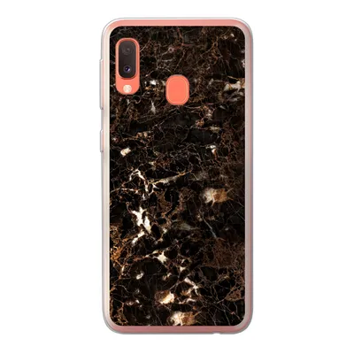 Produktbild von MuchoWow® Handyhülle Schutzhülle Hülle für Samsung Galaxy A20e Marmor - Schwarz - Gold Silikon Softcase Handy Hülle - Abdeckung