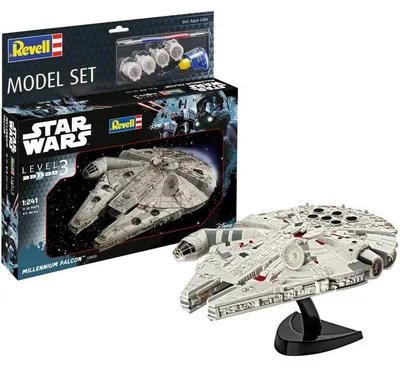Image de Maquette Star Wars Faucon Millenium REVELL Model Set avec Colle, Peintures et Accessoires