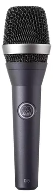 Productafbeelding van AKG D5, podium-/professionele microfoon, frequentiebereik 70 - 20000 Hz, 2,6 mW, met kabel, XLR-3 connector, blauw
