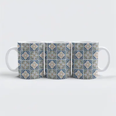 Produktbild von raxxa Premium-Tasse "Fliesen aus dem Süden: Sonnendurchflutete Eleganz"