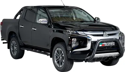 Zdjęcie produktu dla Listwa ochronna przedniego zderzaka do Mitsubishi L200 2019-2025 ø76 mm stalowa czarna