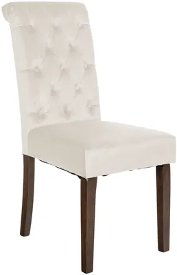 Produktbild von CLP Esszimmerstuhl Lisburn Mit Lehne im Chesterfield Design,creme Samt