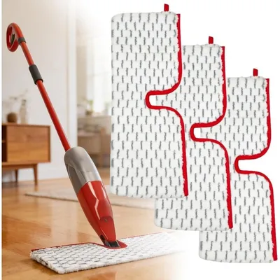 Imagen del producto de INF Paños de microfibra para mopa 3 unidades — Repuestos reutilizables compatibles con Vileda y O-Cedar ProMist MAX, no rayan, uso húmedo y seco