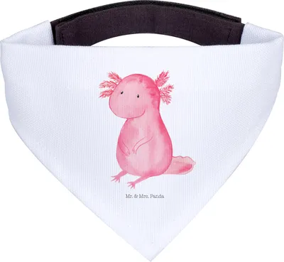 Produktbild von Mr. & Mrs. Panda Bandana Axolotl Niedlich - Weiß - Geschenk, Weisheit, Halstuch für Hund, Fröhlich, Hunde, Freundin, Zufrieden, Hundehalstuch, Liebe, Dreieckstuch
