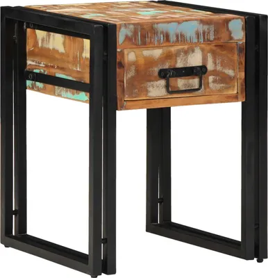 Produktbild von Beistelltisch 40 x 40 x 50 cm Massives upgecyceltes Holz