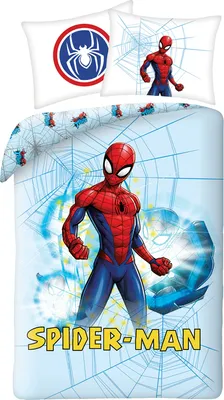 Produktbild von Kinderzimmer-Set Spiderman 01BL, 140 x 200 cm, 70 x 90 cm