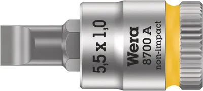 Produktbild von WERA Schlitz-Steckschlüsseleinsatz 1/4" SL5,5 6,35 x 12 mm
