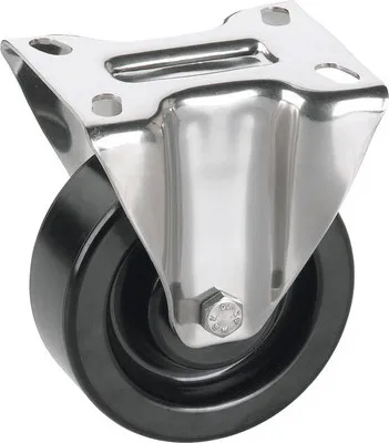 Produktbild von Transport-Geräte-Bockrolle Phenolharz hitzebeständig Ø 100 mm bis 150 kg mit Platte 100x85 mm