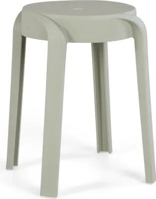 Produktbild von Stapelbarer Hocker PEYTON aus Polypropylen, moosgrün