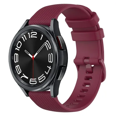 Produktbild von Silikon Armband 20mm Uhrenarmband, Farbe:Weinrot