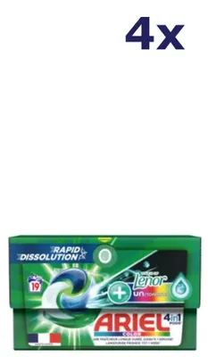 Produktbild von 4x Ariël Pods 4in1 – 19 Stück à 408,5 g – + Lenor Unstoppables – Farbe