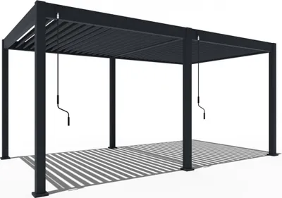 Produktbild von Weide Classic | Pergola Aluminium freistehend | 3 x 5,3 M | Lamellendach anthrazit