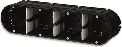 Produktbild von F-TRONIC Gerätedose, UP, Ø 60 mm, Höhe 63 mm, massiv, 4-fach