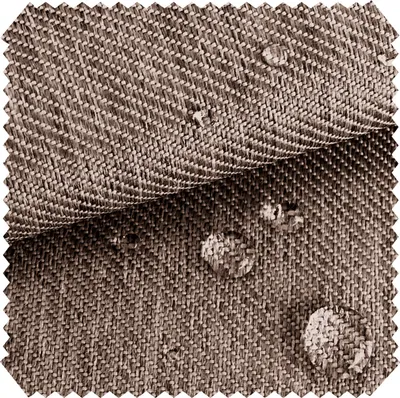Immagine prodotto di novely® OXFORD 350D Tessuto per esterni in look lino - Tessuto da rivestimento mélange - Tessuto idrorepellente al metro 1lfm - Colore: 28 Marrone chiaro 44
