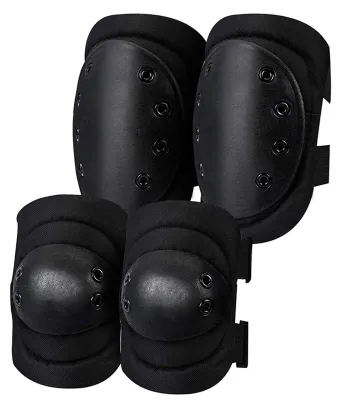 Produktbild von Knie- und Ellbogenprotektoren-Set für Outdoor-Sportarten wie Radfahren, Schwarz