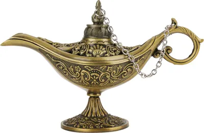 Produktbild von Seltene Retro-Legendenfarbe Aladdin Magic Genie Light Wishing Lamp Pot zum Sammeln (Bronze)