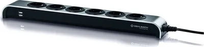 Image de OEHLBACH D1C17010 Bâti de prises avec interrupteur 1 pièce anthracite contact de protection 1 pc.