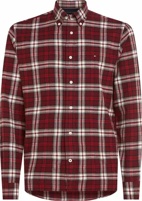 Image de Tommy Hilfiger Chemise à manches longues pour hommes en red red O24-0012556