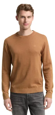 Zdjęcie produktu dla Tom Tailor, sweter męski, model 1039810, kolor: brązowy melanż (39098), rozmiar: XL (EU)