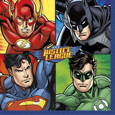 Produktbild von 16 grosse Justice League Servietten