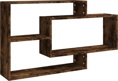 Obrázek produktu pro vidaXL Nástěnná police Smoked Oak 104x20x58,5 cm výrobek ze dřeva
