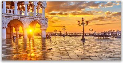 Immagine prodotto di Quadri su tela Tulup, dimensioni 120x60 cm, stampa artistica su tela: paesaggio, sole, architettura