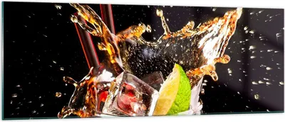 Produktbild von Bilder auf glas - Trinken saft cocktail nachtisch - 140x50cm - Glasbilder - Wandbilder - Kunstdruck - zum Aufhängen bereit - Wanddekoration aus Glas - Glas Bilder - Wandbild auf Glas - GAB140x50-2223
