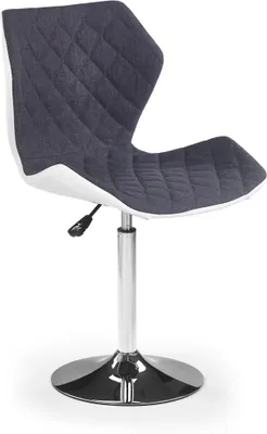 Produktbild von Halmar Barhocker Matrix 2 - grau-weiß / Chrom