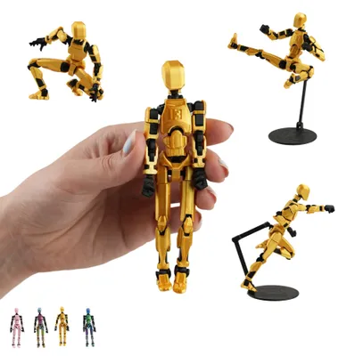 Image de Dummy 13 figurine articulée à assembler, mannequin mobile 13 cm impression 3D – Doré