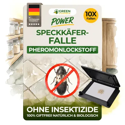 Produktbild von Speckkäfer Falle mit Pheromon-Lockstoff - 10x Fallen - umweltfreundlich Speckkäfer bekämpfen, Chemiefreie Speckkäferfalle, die giftfrei Pheromonfalle