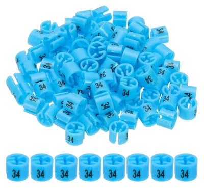100 Kleiderbügel-Markierungen, blau, für 3 mm Stange