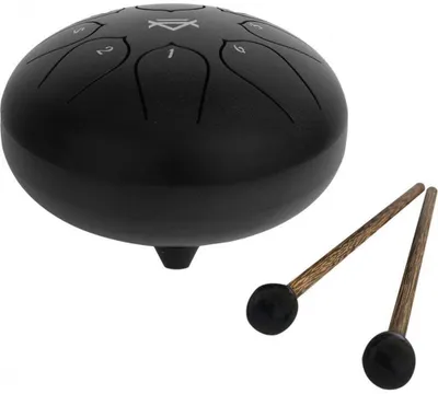 Produktbild von Veles-X Steel 6 inch 8 Notes Jet Black Tongue Drum