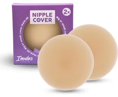 Produktbild von Inodes Silikon-Nippelpads Beige – Wiederverwendbare Brustwarzenabdeckung für nahtlose Looks