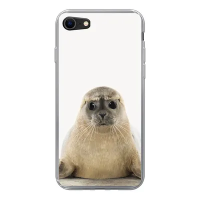 Produktbild von MuchoWow® Handyhülle Schutzhülle Hülle für iPhone 8 Robbe - Tiere - Kinder - Jungen - Mädchen - Kinder Silikon Softcase Handy Hülle - Schutzhaube