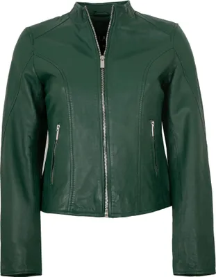 Produktbild von Jilani - Damen Lederjacke Lammnappa dunkelgrün-Größe 36