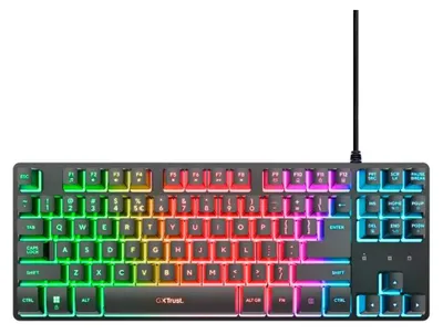 Productafbeelding van Trust GXT 833 Thado TKL, kabel, USB, membraan toetsenbord, QWERTY-indeling, RGB LED-verlichting, zwart