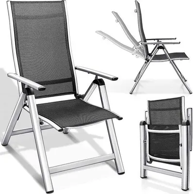 Produktbild von Famanu Klappstuhl Premium - Aluminium, hohe Rückenlehne, mit Armlehnen