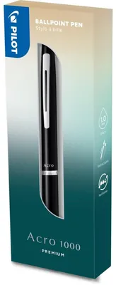 Produktbild von Kugelschreiber Acro 1000 1.0 M in Box schwarz Packung mit 12 Stück