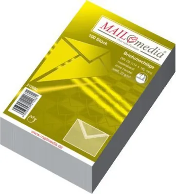Produktbild von 1000 (10x 100) Briefumschläge Din C6 naßklebend