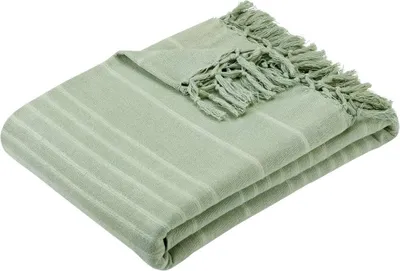 Produktbild von Bettüberwurf anjali 220x160 seladongrün aus baumwolle  - Atmosphera créateur d'intérieur