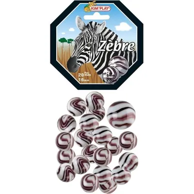 Produktbild von Perlen-Set im Zebra-Design, 20 + 1 Stück