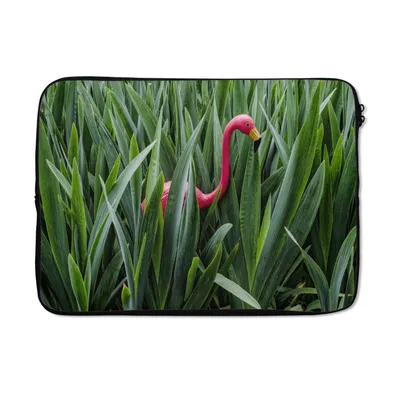 Produktbild von MuchoWow® Laptop Hülle 14 ZollFlamingo zwischen Blättern Laptoptasche - Laptoptasche - Stoßsicher - Schutzhaube