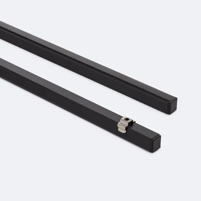 Produktbild von Aluminiumprofil Aufbau Mini für LED Streifen bis 6 mm Schwarz 2 m Schwarz transluzent