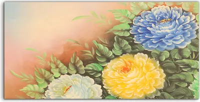 Produktbild von Coloray Acrylbild 140x70  Wandbild Acrylbilder Chrysanthemen blüten Blumen Wiese