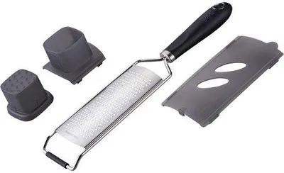Produktbild von Stanley Rogers Handreibe fein - Breite Reibefläche, Extra scharfe Edelstahlklingen für Käse, Muskatnuss & Mehr - Reibe inklusive Restehalter - Ideal für Profi- und Hobbyköche